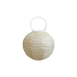 Chic Antique Reispapier Lampe mit Solarzellen