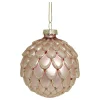 Best Chic Antique Rosa Weihnachtskugel aus Glas