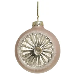 Best Chic Antique Rosa Weihnachtskugel aus Glas