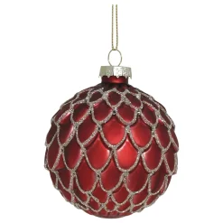 Clearance Chic Antique Rote Weihnachtskugel aus Glas