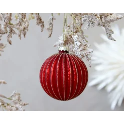 Clearance Chic Antique Rote Weihnachtskugel aus Glas