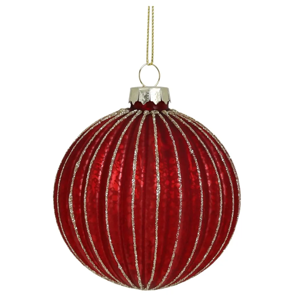 Clearance Chic Antique Rote Weihnachtskugel aus Glas