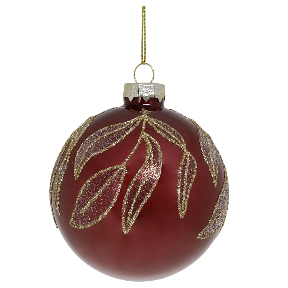 Clearance Chic Antique Rote Weihnachtskugel aus Glas