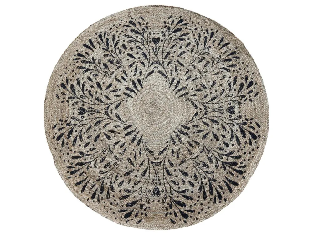 Clearance Chic Antique Runder Teppich aus Jute mit Muster