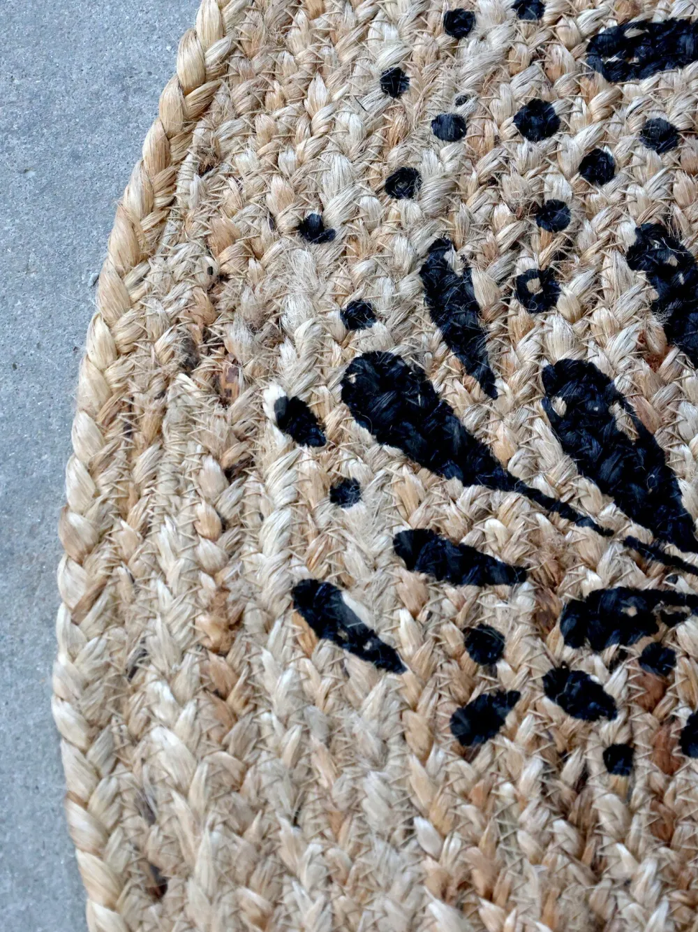 Clearance Chic Antique Runder Teppich aus Jute mit Muster