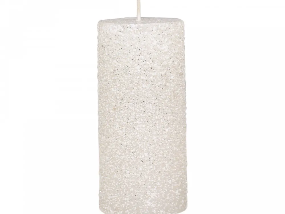 Online Chic Antique Rustikale Stumpenkerze mit Glitzer