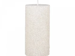 Online Chic Antique Rustikale Stumpenkerze mit Glitzer
