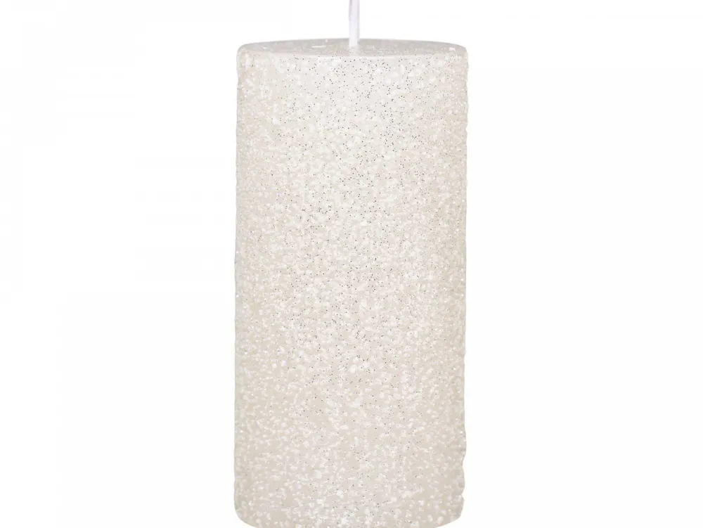 Online Chic Antique Rustikale Stumpenkerze mit Glitzer