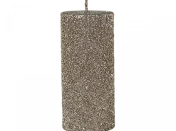 Online Chic Antique Rustikale Stumpenkerze mit Glitzer