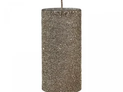 Online Chic Antique Rustikale Stumpenkerze mit Glitzer