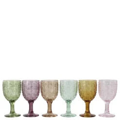 New Chic Antique Saint-Émilion großes Weinglas mit Muster 6er