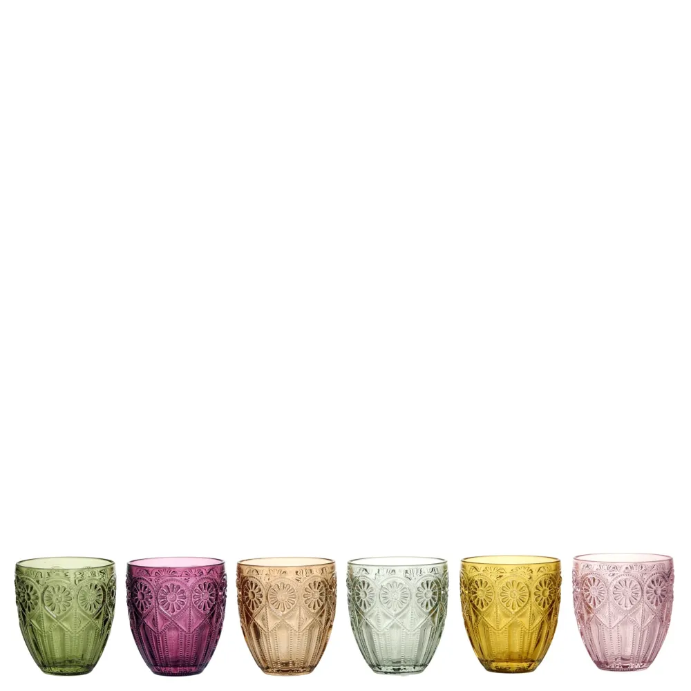 Discount Chic Antique Saint-Émilion Trinkgläser mit Muster, 6 Farben