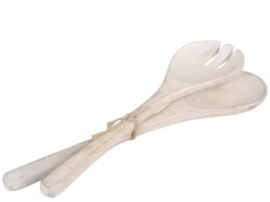 New Chic Antique Salatbesteck Laon 2er Set aus Mangoholz