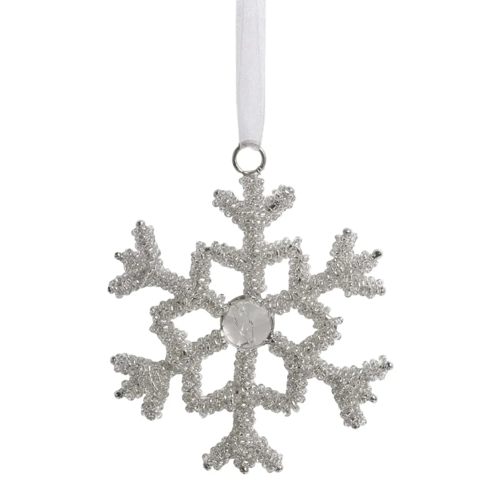 New Chic Antique Schneeflocken Aufhänger mit Strasssteinen