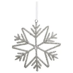 New Chic Antique Schneeflocken Aufhänger mit Strasssteinen