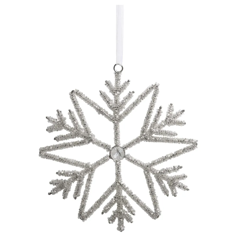 New Chic Antique Schneeflocken Aufhänger mit Strasssteinen