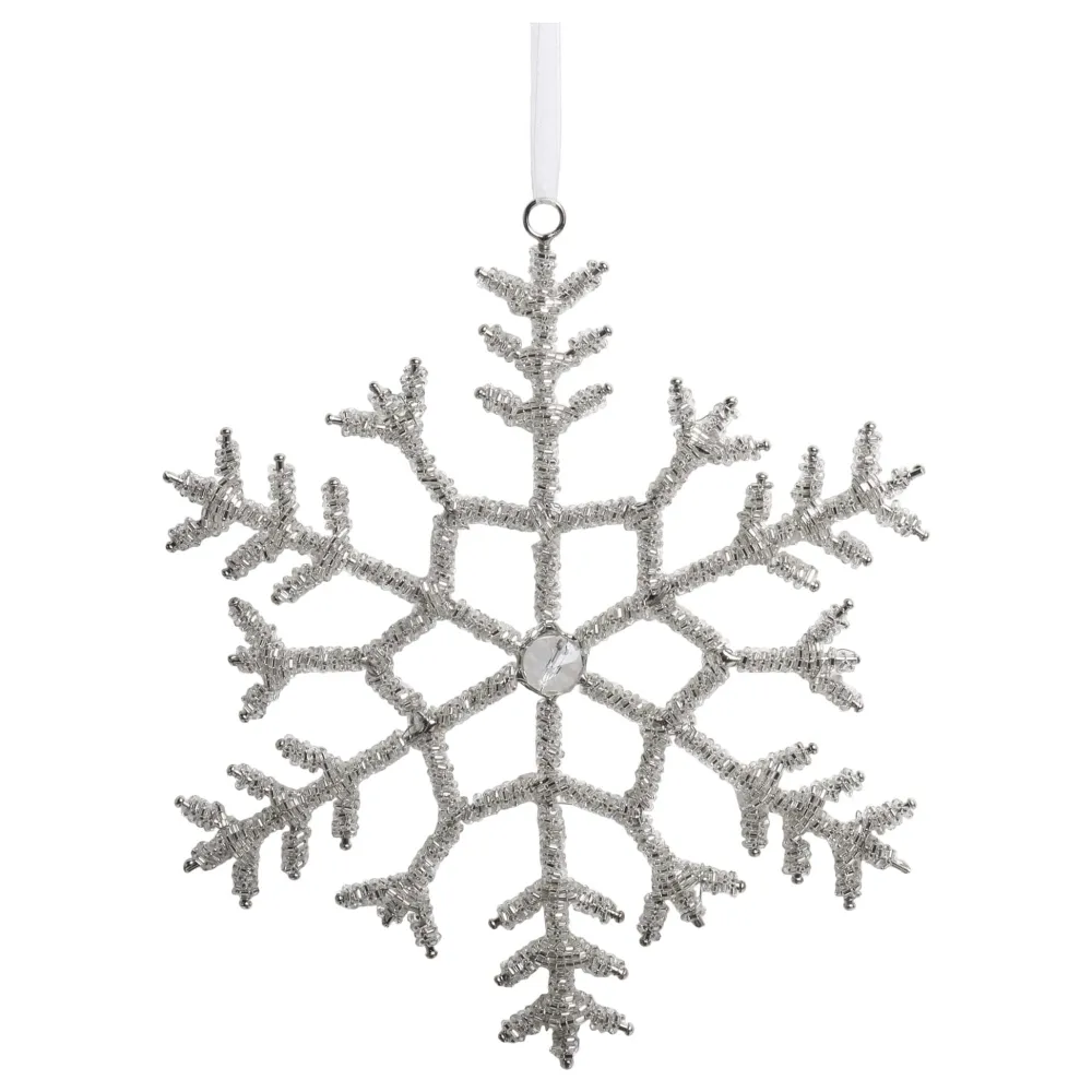New Chic Antique Schneeflocken Aufhänger mit Strasssteinen