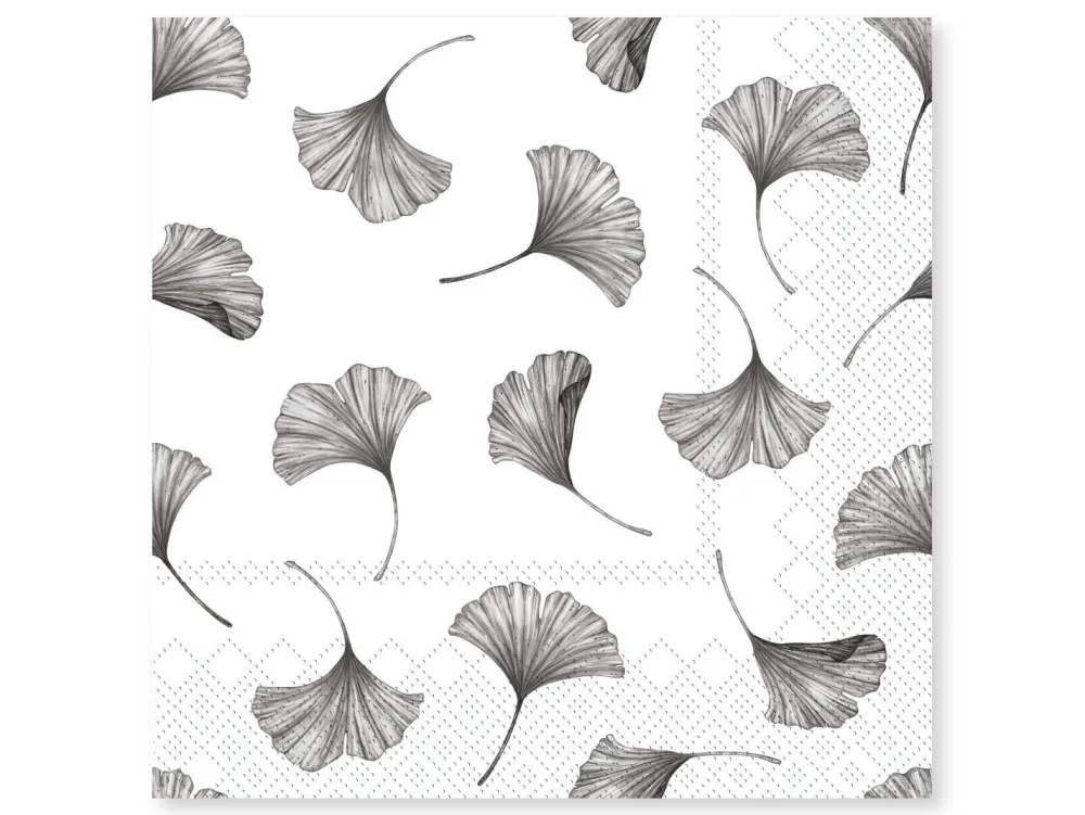 Outlet Chic Antique Serviette Gingko Blätter