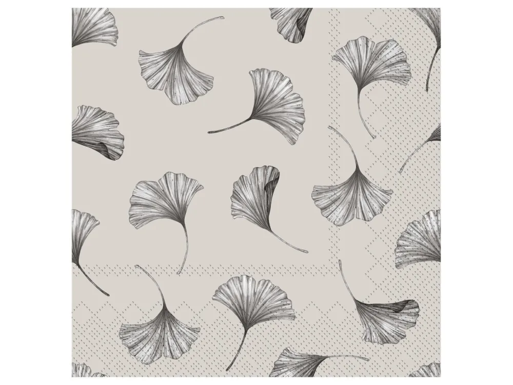 Outlet Chic Antique Serviette Gingko Blätter