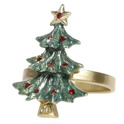 Hot Chic Antique Serviettenring mit Weihnachtsbaum