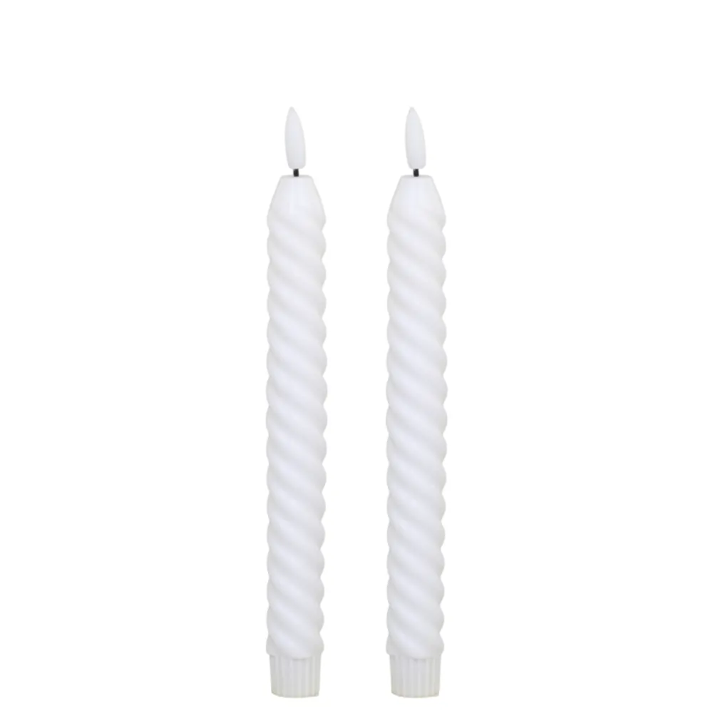 New Chic Antique Stabkerze LED gedreht 2er