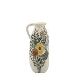 Clearance Chic Antique Steingut Kanne mit Blumenmotiv