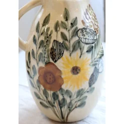 Clearance Chic Antique Steingut Kanne mit Blumenmotiv