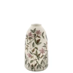 Sale Chic Antique Steingut Vase mit Blumenmotiv 2
