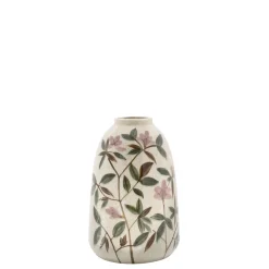 Sale Chic Antique Steingut Vase mit Blumenmotiv 2