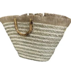Best Chic Antique Strandtasche aus geflochtenem Material
