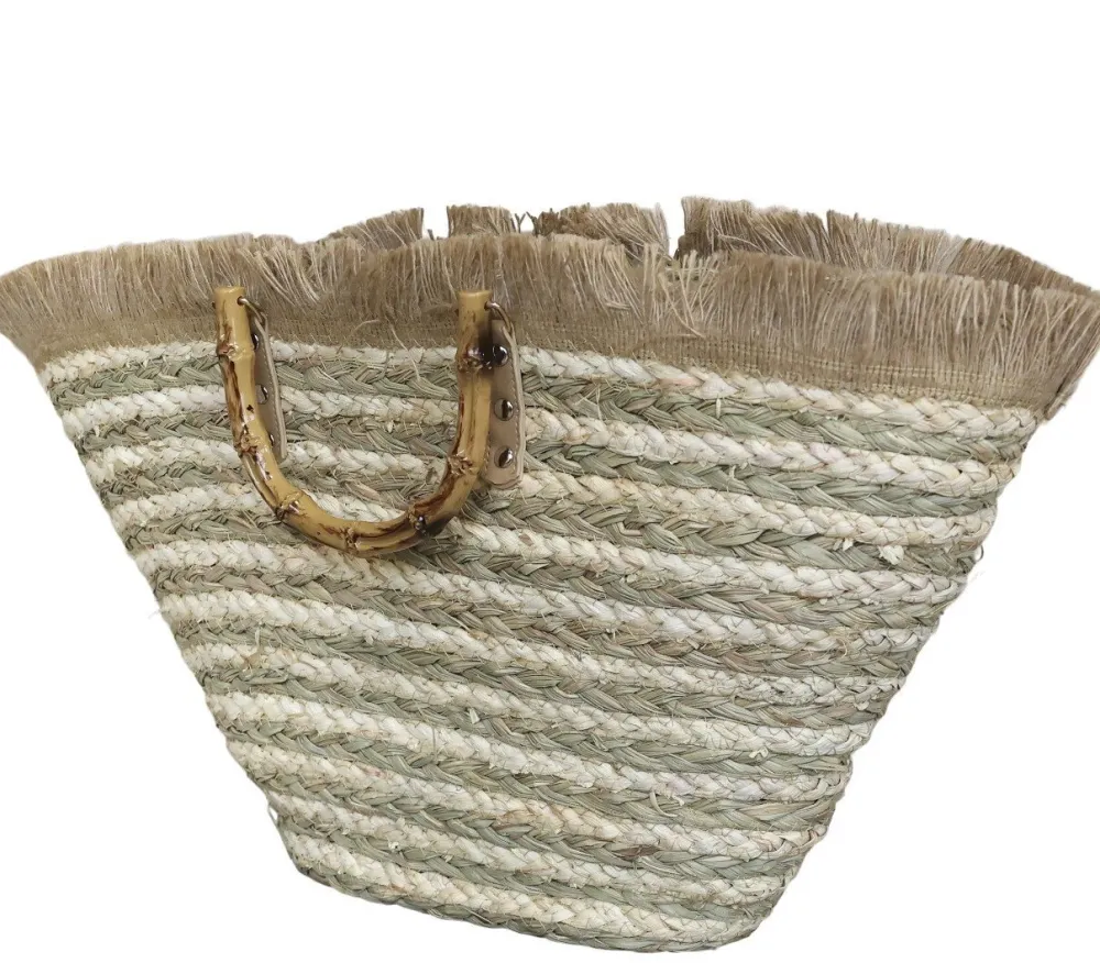 Best Chic Antique Strandtasche aus geflochtenem Material