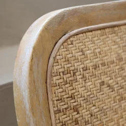 Outlet Chic Antique Stuhl mit Geflechtsitz