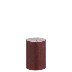 Clearance Chic Antique Stumpenkerze mit Rillen und Glitzer