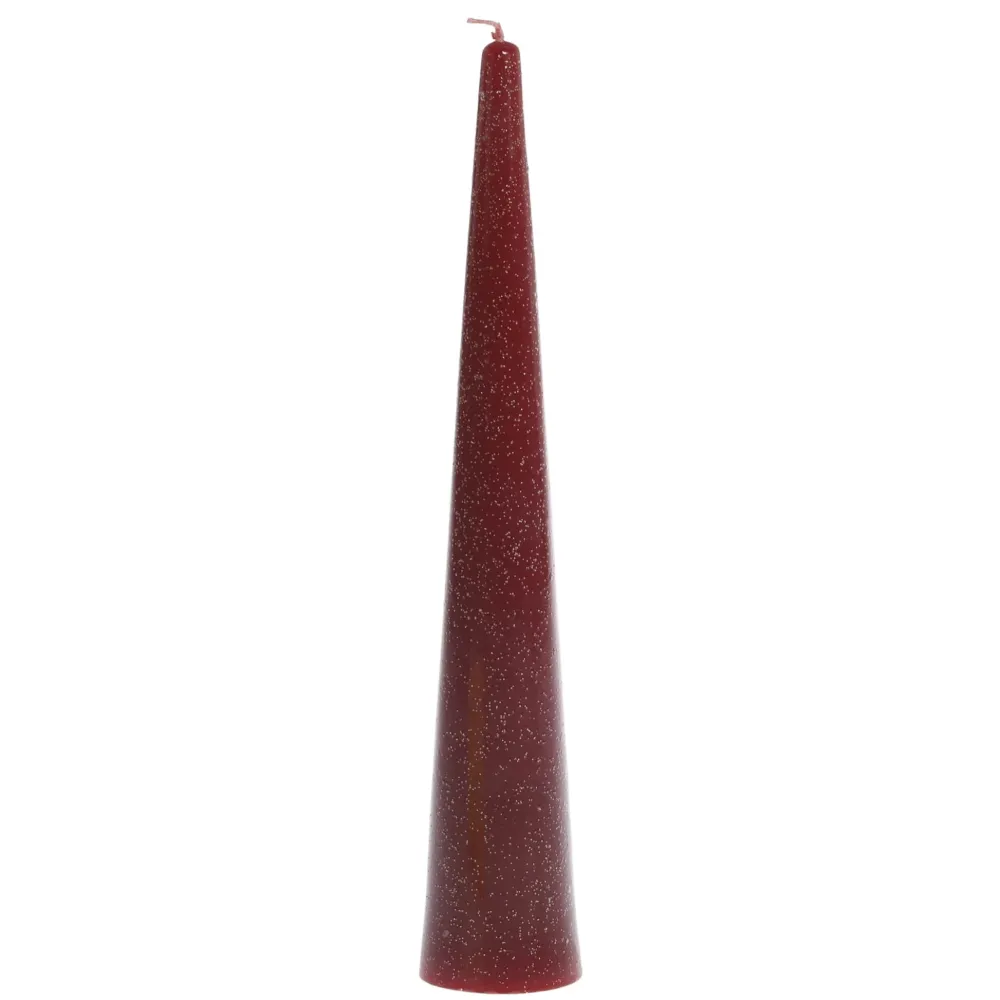 Outlet Chic Antique Stumpenkerze Kegel mit Glitzer
