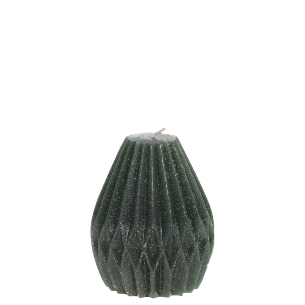 Outlet Chic Antique Stumpenkerze Diamant mit Glitzer