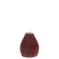 Outlet Chic Antique Stumpenkerze Diamant mit Glitzer