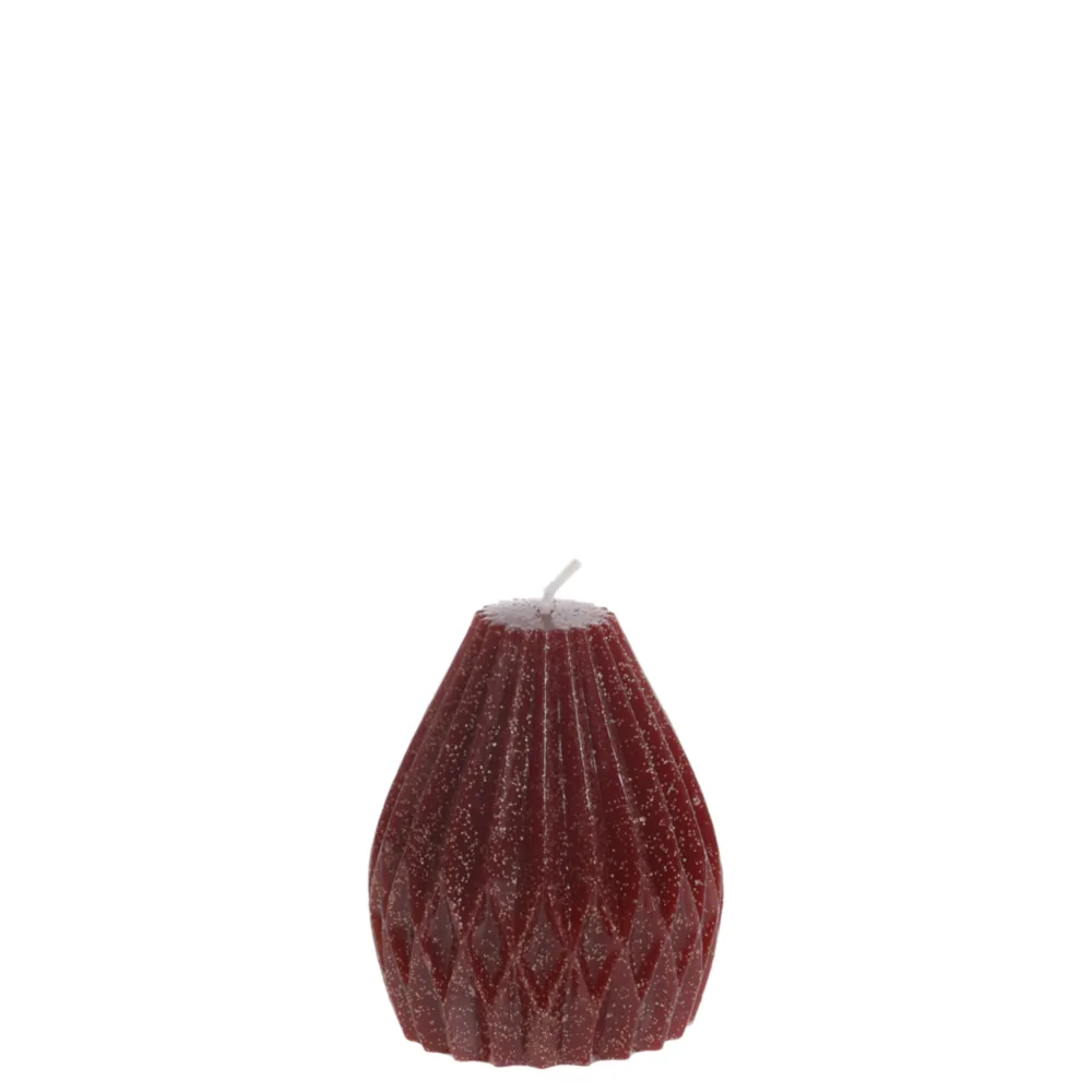 Outlet Chic Antique Stumpenkerze Diamant mit Glitzer