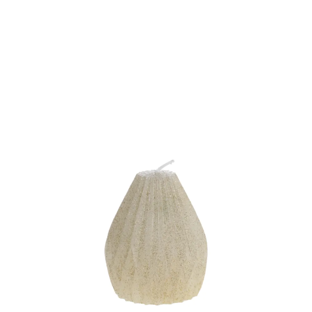 Outlet Chic Antique Stumpenkerze Diamant mit Glitzer