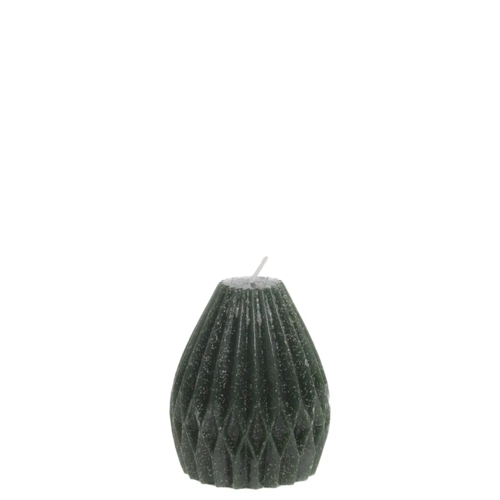 Outlet Chic Antique Stumpenkerze Diamant mit Glitzer