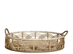 Sale Chic Antique Tablett aus Bambus und Rattan