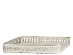 Outlet Chic Antique Tablett mit Dekorkante