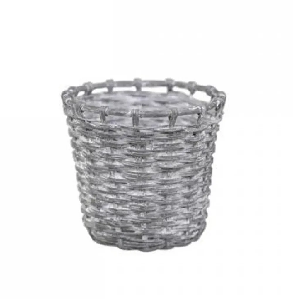 Discount Chic Antique Teelichthalter im Flechtlook