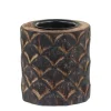 Hot Chic Antique Teelichthalter Mangoholz mit Muster