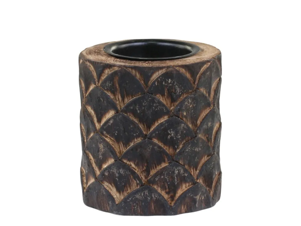 Hot Chic Antique Teelichthalter Mangoholz mit Muster