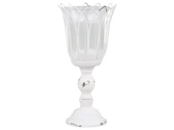 Best Chic Antique Teelichthalter auf Fuß mit Glas