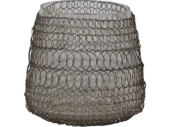 Best Chic Antique Teelichthalter Hurricane mit fil de fer Netz