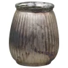 Chic Antique Teelichthalter mit Rillen aus Glas