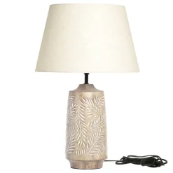 Hot Chic Antique Tischlampe mit Holzfuss und Lampenschirm