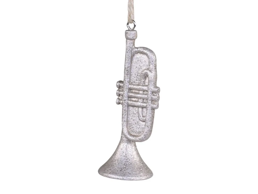 Hot Chic Antique Trompeten Anhänger mit Glitzer