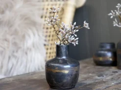 Discount Chic Antique Vase aus Eisen, schwarz